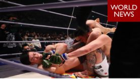 【RIZIN】弥益ドミネーター聡志が萩原京平に腕ひしぎ三角固めで一本勝ち！「勘違いして格闘技に専念しないように気を付けます」